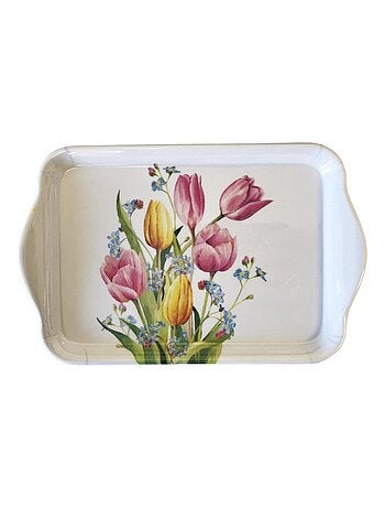 Mini plateau vide poche rectangulaire tulipes