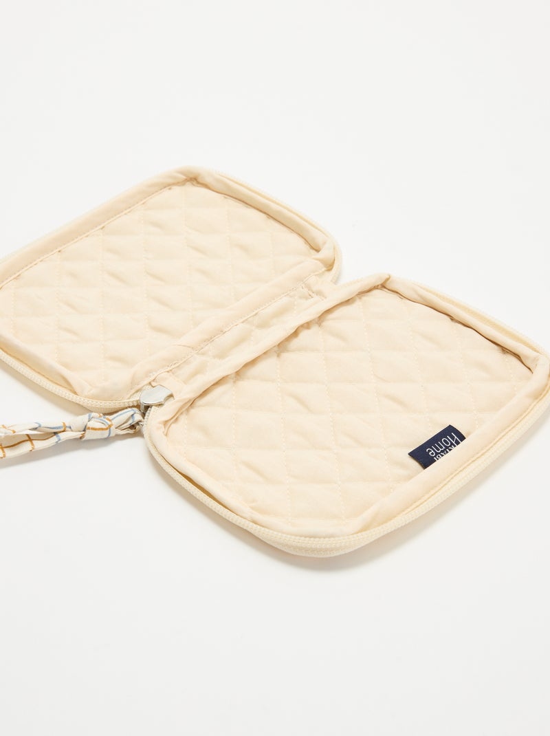 Mini pochette matelassée Ecru - Kiabi