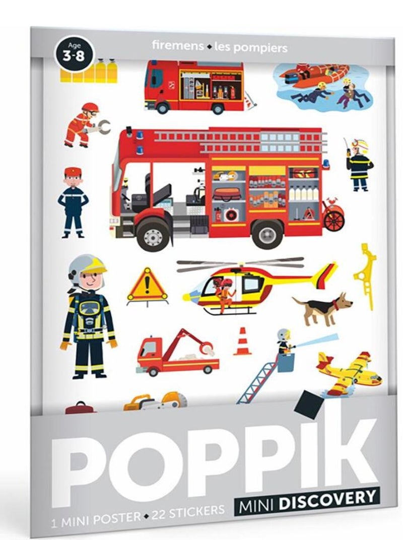 Mini poster 22 stickers Les pompiers N/A - Kiabi