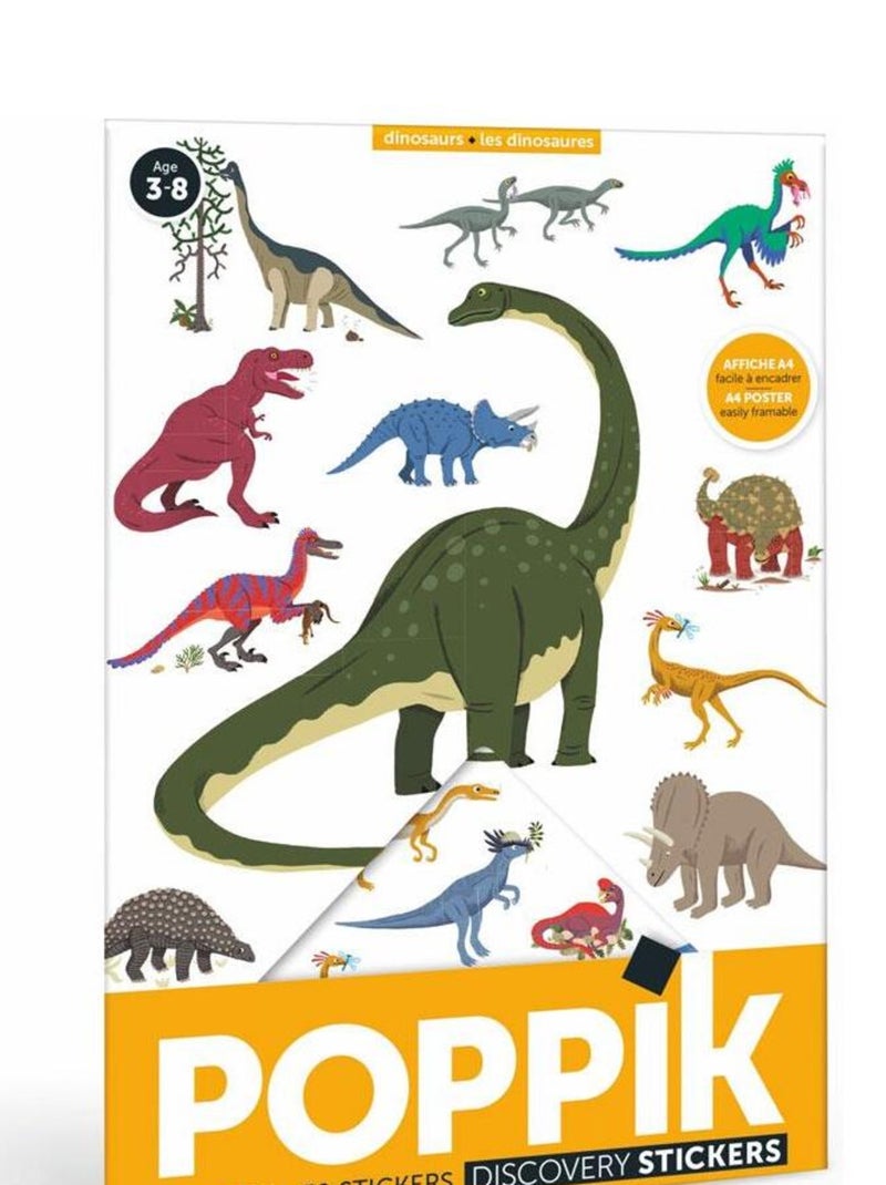 Mini poster 26 stickers Les dinosaures N/A - Kiabi