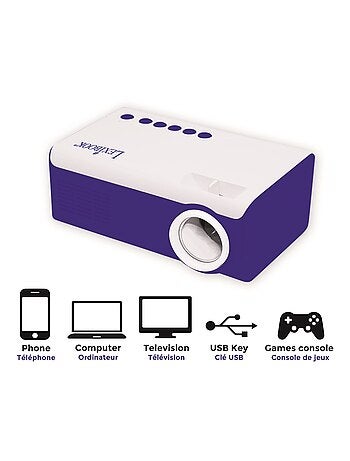 Mini projecteur vidéo portable pour films, photos et jeux