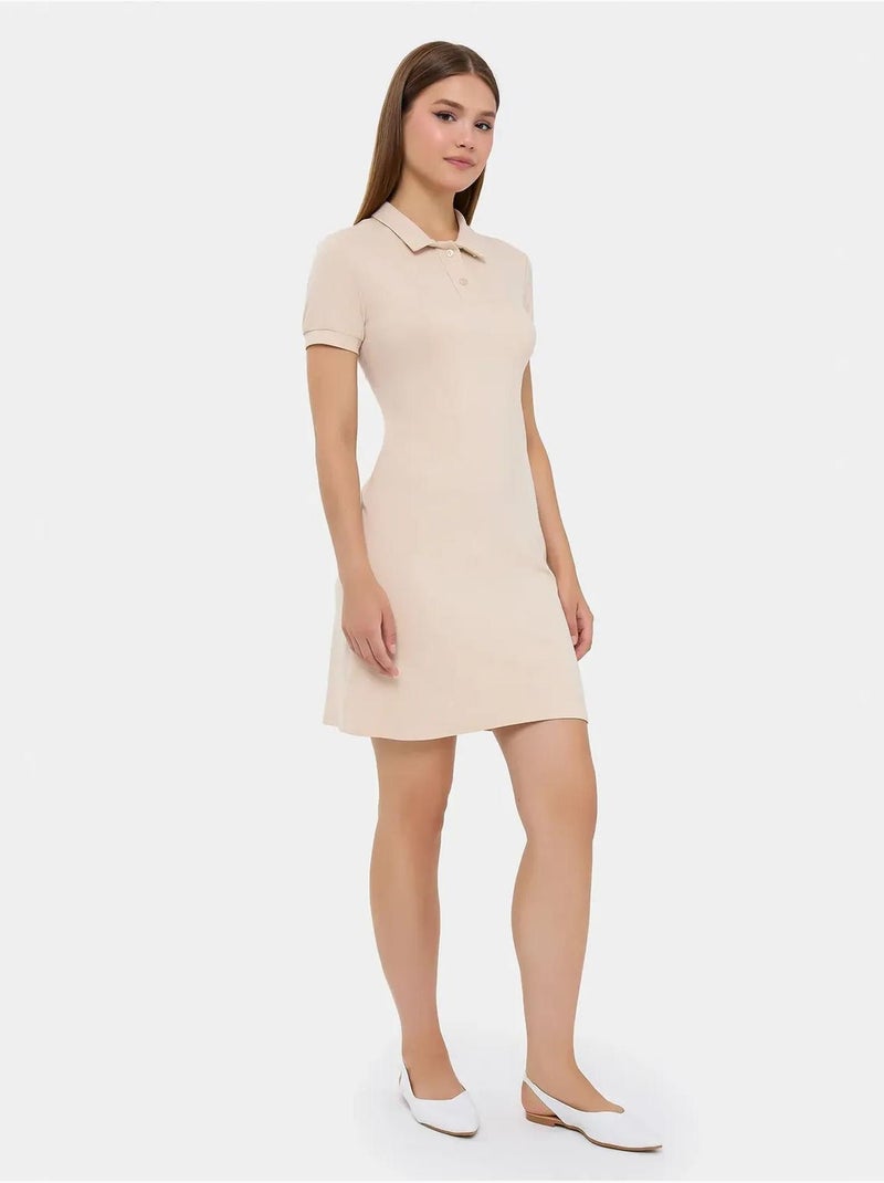 Mini-robe à boutons hiccup Beige naturel - Kiabi