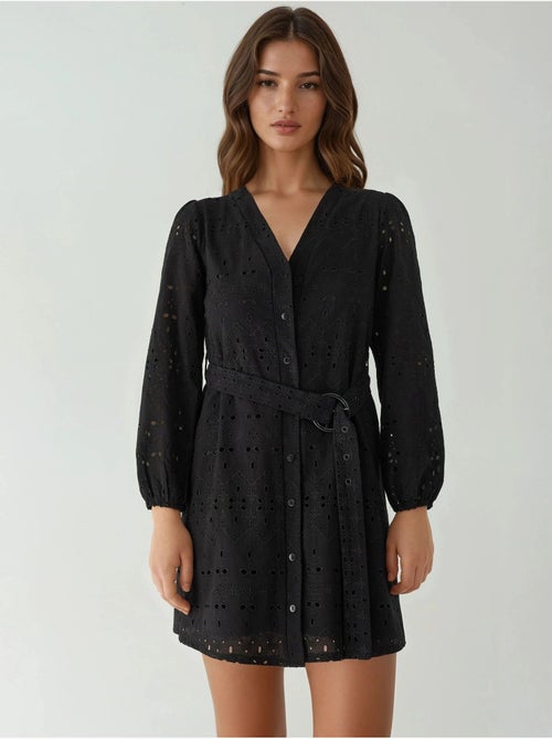 Mini-robe à col en v à motifs, collection pika hiccup - Kiabi