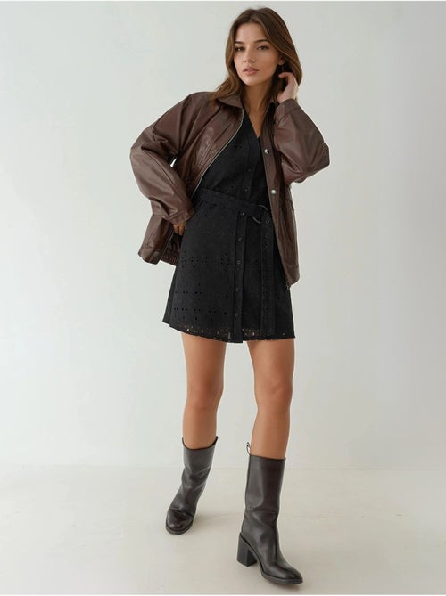 Mini-robe à col en v à motifs, collection pika hiccup - Kiabi
