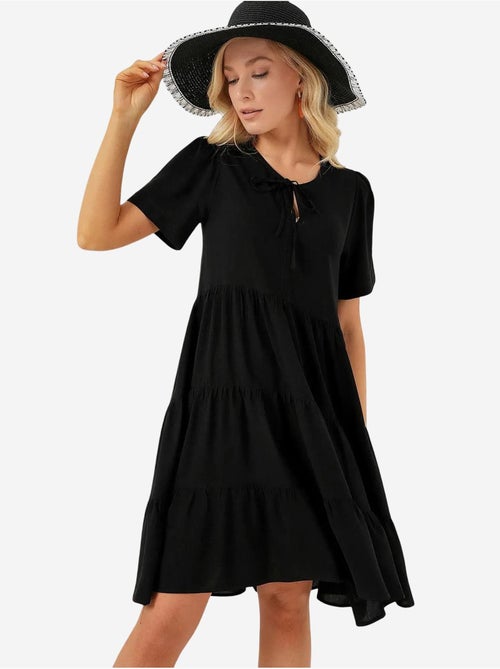 Mini-robe à manches courtes bdart - Kiabi Mini-robe à manches courtes bdart - Kiabi