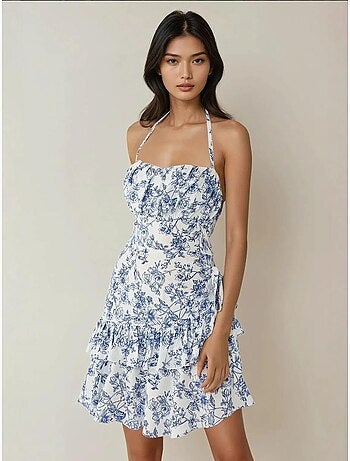 Mini-robe à motifs floraux