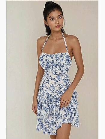 Mini-robe à motifs floraux