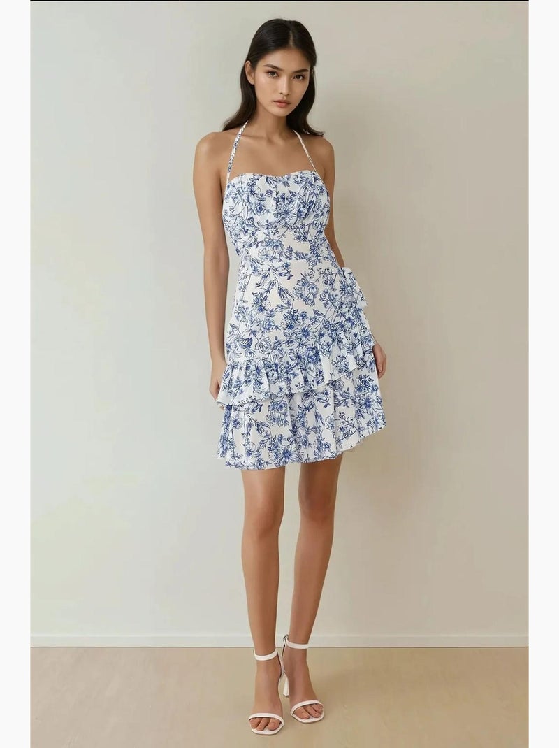 Mini-robe à motifs floraux hiccup Bleu - Kiabi