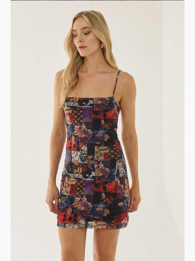 Mini-robe à motifs hiccup Multicolore - Kiabi