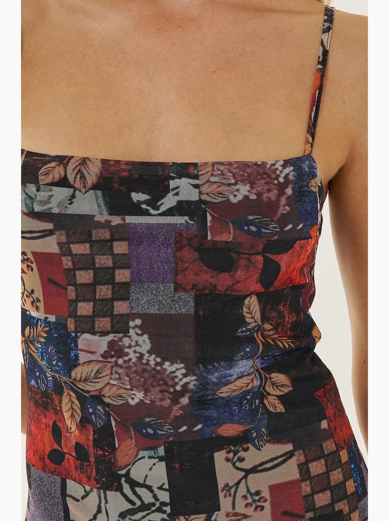 Mini-robe à motifs hiccup Multicolore - Kiabi