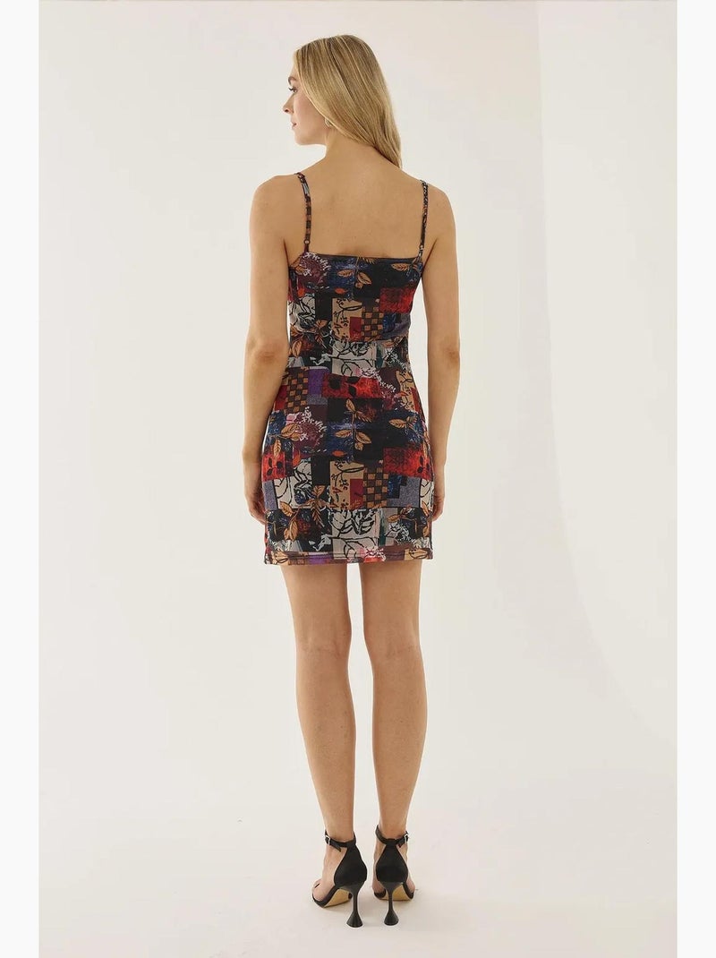 Mini-robe à motifs hiccup Multicolore - Kiabi