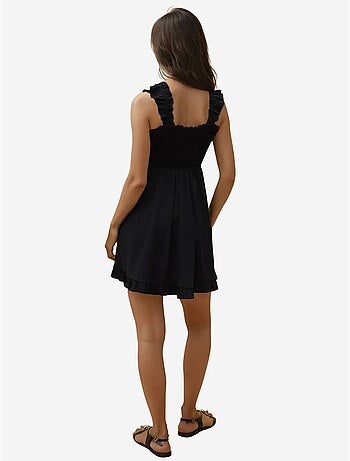 Mini-robe ajustée à col carré hiccup
