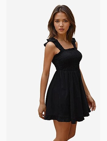 Mini-robe ajustée à col carré hiccup