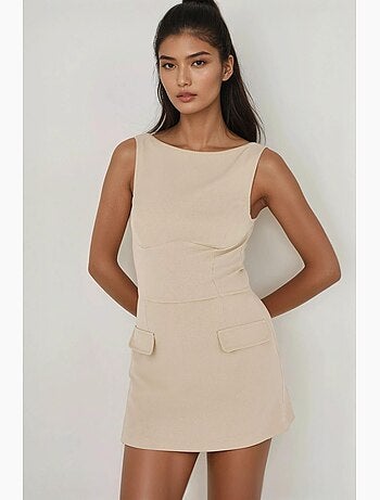Mini-robe ajustée avec short hiccup