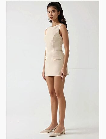 Mini-robe ajustée avec short hiccup