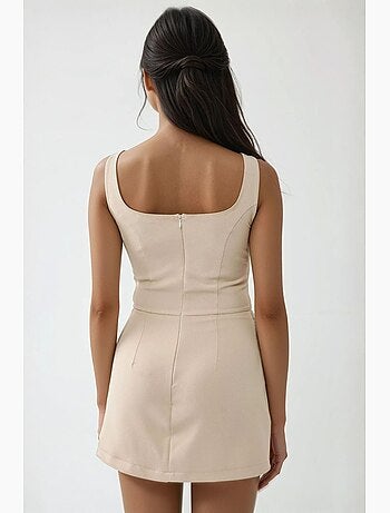 Mini-robe ajustée avec short hiccup