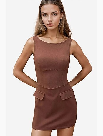 Mini-robe ajustée avec short hiccup