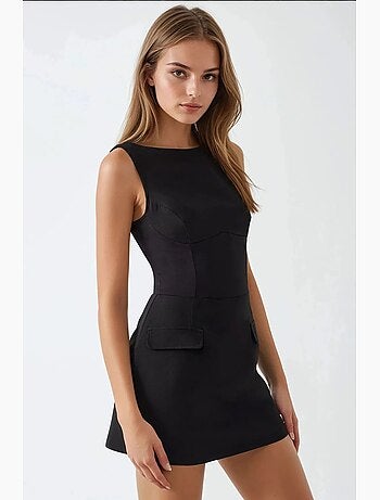 Mini-robe ajustée avec short hiccup