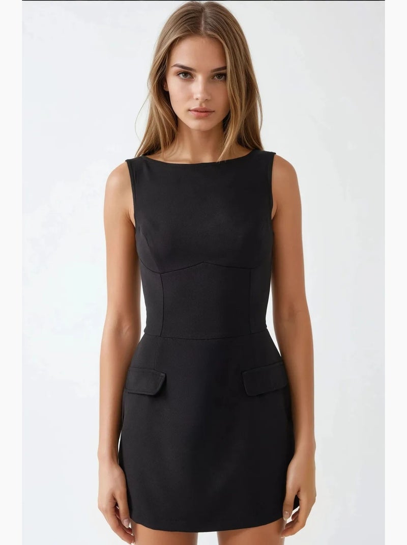 Mini-robe ajustée avec short hiccup Noir - Kiabi