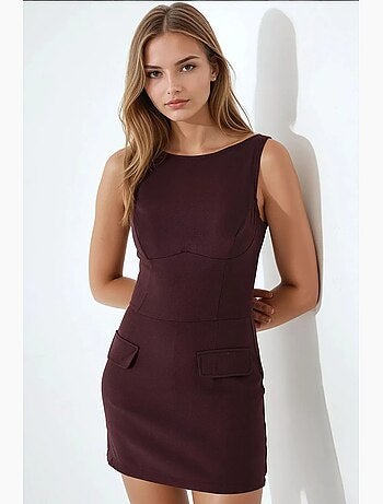 Mini-robe ajustée avec short hiccup