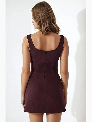 Mini-robe ajustée avec short hiccup