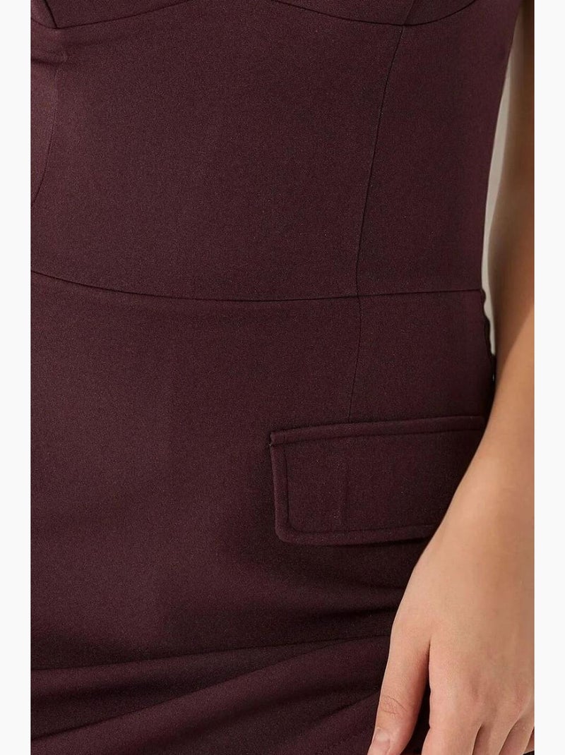 Mini-robe ajustée avec short hiccup Rouge bordeaux - Kiabi