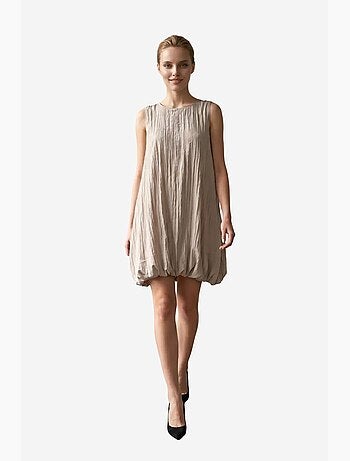 Mini-robe ample en lyocell texturé my fashion