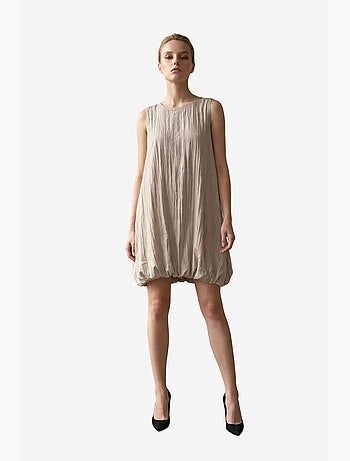 Mini-robe ample en lyocell texturé my fashion