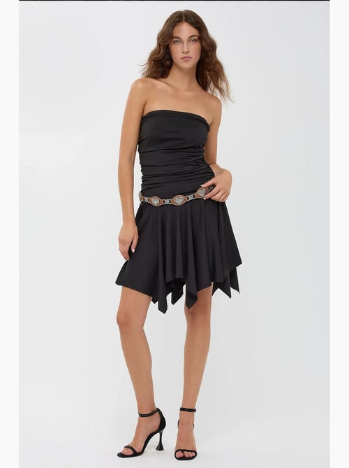 Mini-robe asymétrique en jersey sans manches hiccup - Kiabi Mini-robe asymétrique en jersey sans manches hiccup - Kiabi