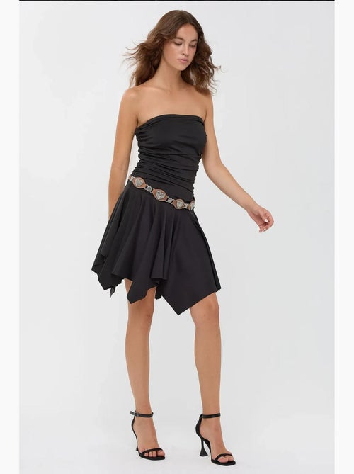 Mini-robe asymétrique en jersey sans manches hiccup - Kiabi Mini-robe asymétrique en jersey sans manches hiccup - Kiabi