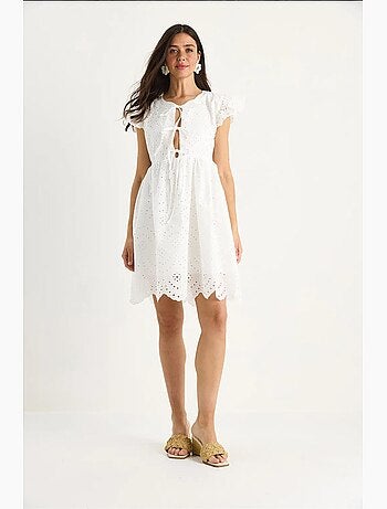 Mini-robe avec nœud et doublure à œillets lucci