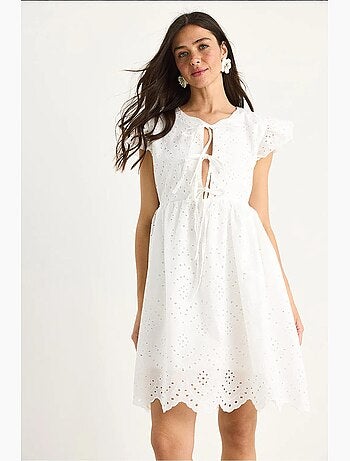 Mini-robe avec nœud et doublure à œillets lucci