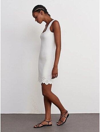 Mini-robe brodée sans manches dilvin