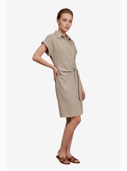 Mini robe-chemise en popeline de coton my fashion - Kiabi Mini robe-chemise en popeline de coton my fashion - Kiabi