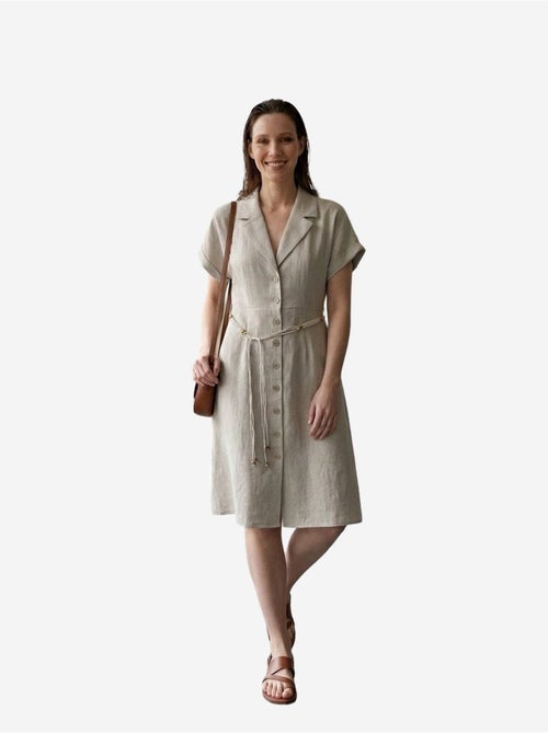 Mini robe-chemise en popeline de coton my fashion - Kiabi