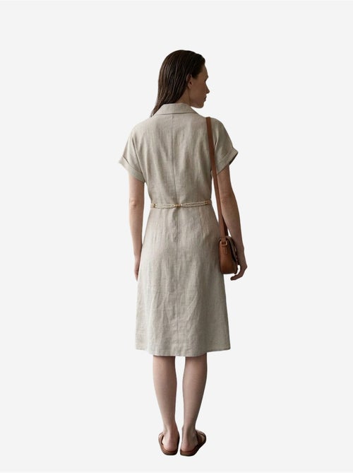 Mini robe-chemise en popeline de coton my fashion - Kiabi