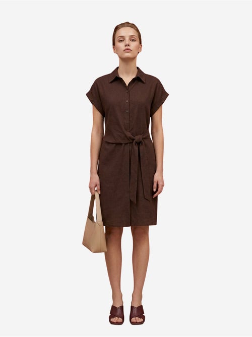 Mini robe-chemise en popeline de coton my fashion - Kiabi Mini robe-chemise en popeline de coton my fashion - Kiabi