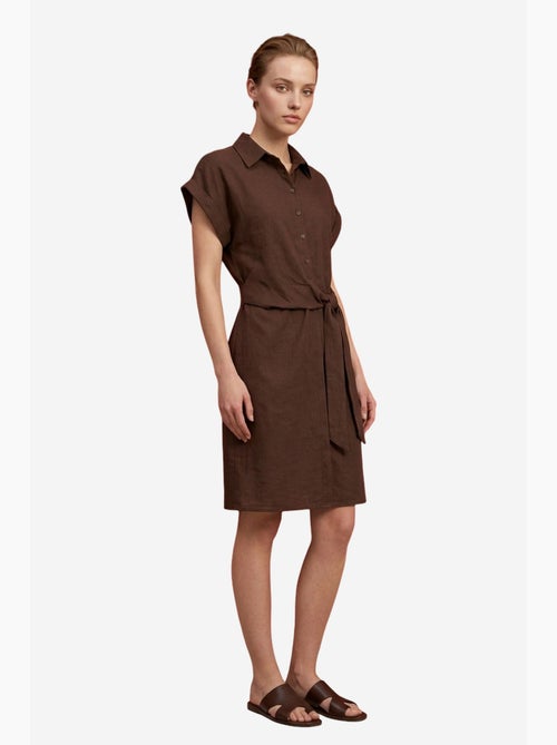 Mini robe-chemise en popeline de coton my fashion - Kiabi Mini robe-chemise en popeline de coton my fashion - Kiabi