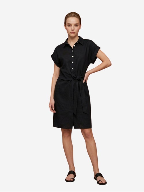 Mini robe-chemise en popeline de coton my fashion - Kiabi Mini robe-chemise en popeline de coton my fashion - Kiabi