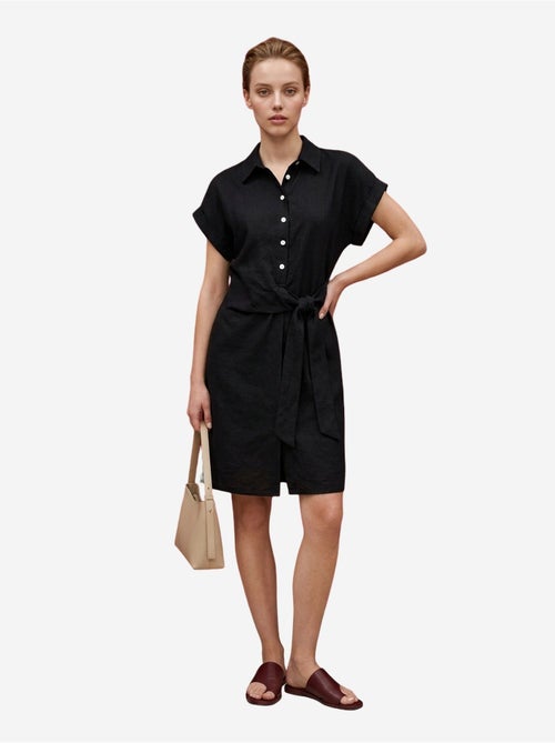Mini robe-chemise en popeline de coton my fashion - Kiabi Mini robe-chemise en popeline de coton my fashion - Kiabi