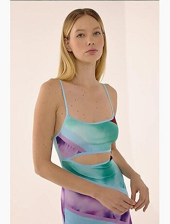 Mini-robe colorée à découpes hiccup