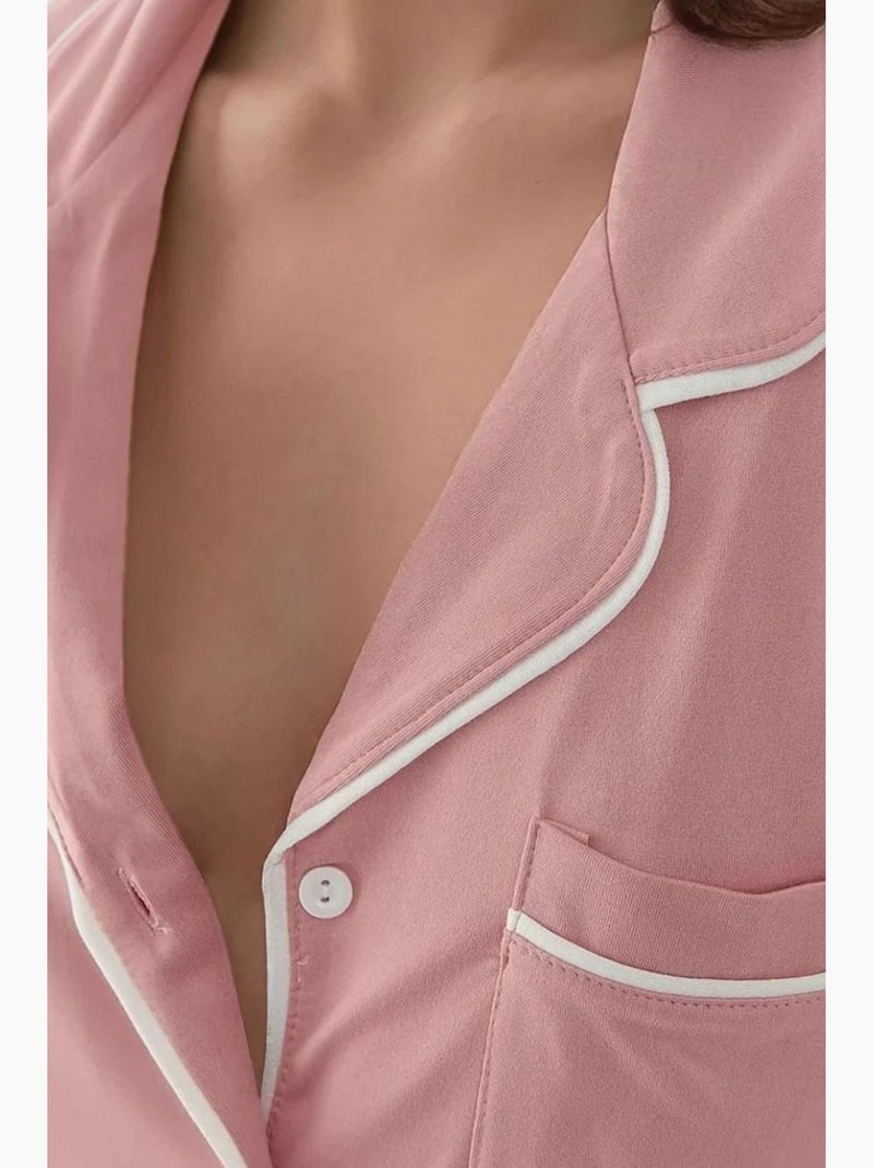 Mini-robe décontractée à col chemise hiccup Rose pâle - Kiabi