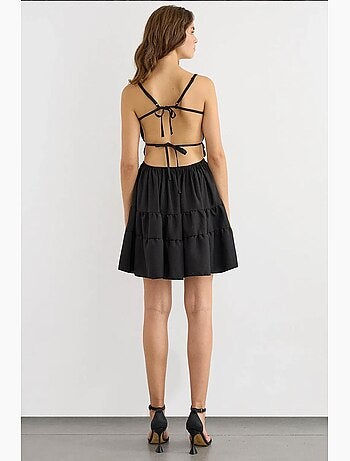 Mini-robe en coton avec détails noués hiccup