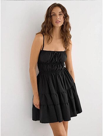 Mini-robe en coton avec détails noués