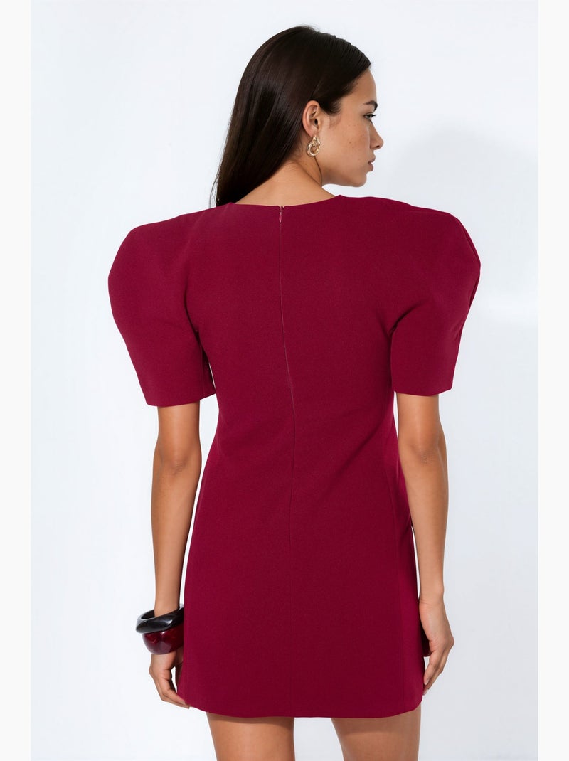 Mini-robe en crêpe avec poche et fermeture éclair busem Rouge bordeaux - Kiabi