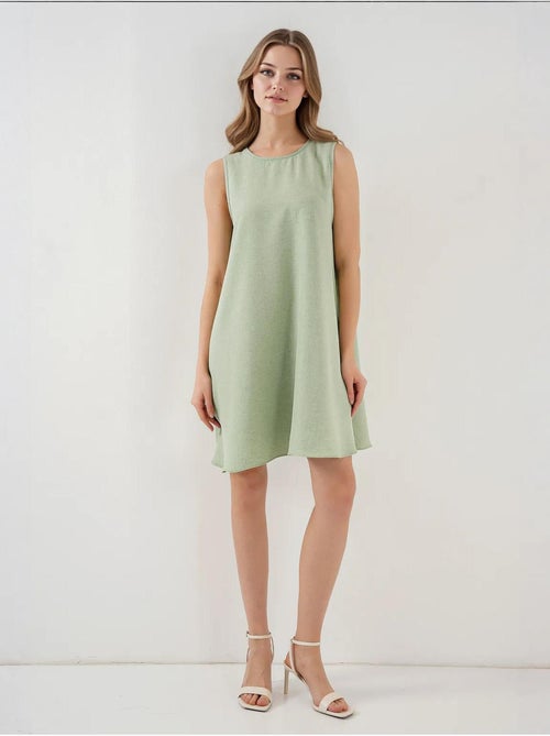 Mini-robe en lin bdart - Kiabi Mini-robe en lin bdart - Kiabi