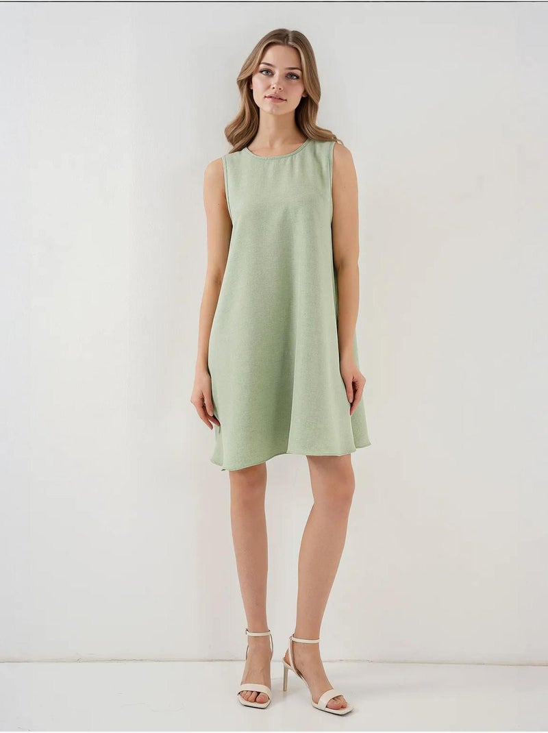 Mini-robe en lin bdart Vert clair - Kiabi