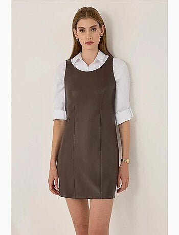 Mini-robe en similicuir hiccup