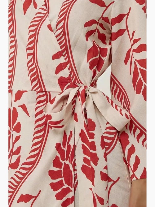 Mini-robe fleurie à col en v hiccup - Kiabi