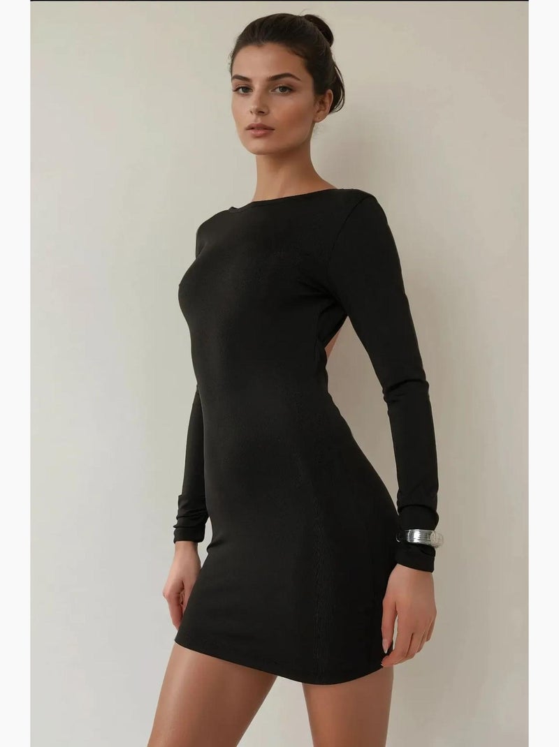 Mini-robe moulante à découpes dans le dos hiccup Noir - Kiabi